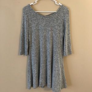 Olivia Rae Soft Long Sleeve Dress Gray